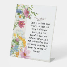 1コリント13:4-5なだめるような水彩デザイン