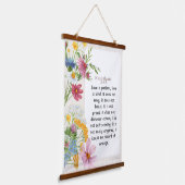 1コリント13:4-5なだめるような水彩デザイン 吊り下げ型タペストリー (傾斜あり)