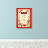 1コリント13:4-5クリスチャン聖書聖書聖文芸術 キャンバスプリント (インサイチュ (ウッドフロア))