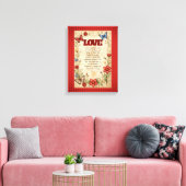 1コリント13:4-5クリスチャン聖書聖書聖文芸術 キャンバスプリント (インサイチュ (リビング))