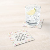 1コリント13:4-5クリスチャン聖書聖書聖文芸術 スクエアペーパーコースター (インサイチュ)