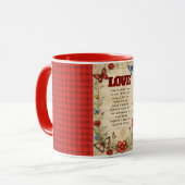 1コリント13:4-5クリスチャン聖書聖書聖文芸術 マグカップ (正面左)