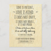 1コリント13:4-5聖書の聖句 – 葉書 ポストカード (正面)