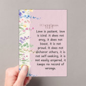 1コリント13:4-5聖書の詩のイメージ アクリル招待状 (インサイチュ (ポータブル))