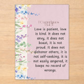 1コリント13:4-5聖書の詩のイメージ アクリル招待状 (正面)