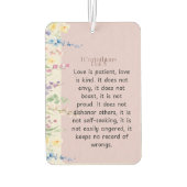 1コリント13:4-5聖書の詩のイメージ カーエアーフレッシュナー (裏面)