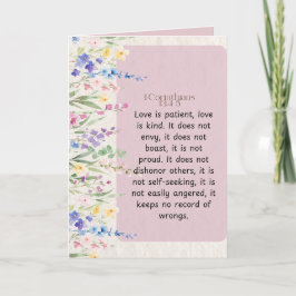 1コリント13:4-5聖書の詩のイメージ カード