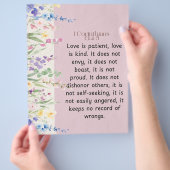 1コリント13:4-5聖書の詩のイメージ チラシ (手)