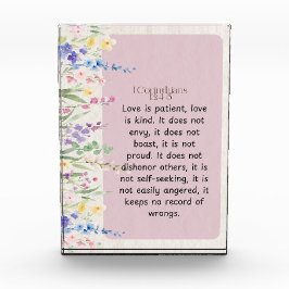 1コリント13:4-5聖書の詩のイメージ フォトブロック