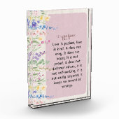 1コリント13:4-5聖書の詩のイメージ フォトブロック (左)