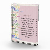 1コリント13:4-5聖書の詩のイメージ フォトブロック (右)