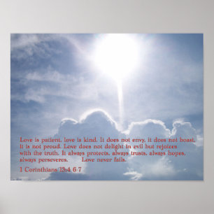 1コリント13:4 6-7雲 ポスター