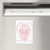 1コリント13 4 7書道バイブル聖句 マグネット (インサイチュ (食洗機))