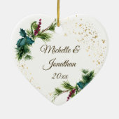 1コリント13:4-8愛は忍耐強く、クリスマス セラミックオーナメント (裏面)