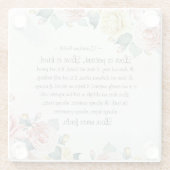 1コリント13:4-8愛は忍耐強く、愛は親切である ガラスコースター (裏面)