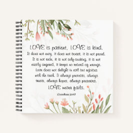1コリント13:4-8愛は患者の愛は親切である ノートブック