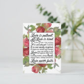 1コリント13:4-8愛は患者の愛は親切である ポストカード (スタンド正面)