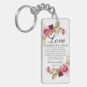 1コリント13:4-8愛は患者フローラ聖書 キーホルダー (正面左)