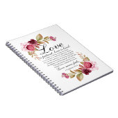 1コリント13:4-8愛は患者フローラ聖書 ノートブック (右側)