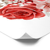 1コリント13:4-8愛は我慢強い聖書のフローラ ポスター (角)