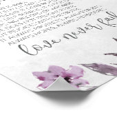 1コリント13:4-8愛は決して失敗しないフローラ ポスター (角)