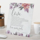 1コリント13:4-8愛は決して失敗しないフローラ 台座サイン (インサイチュ)