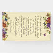 1コリント13:4-8愛は決して失敗しない秋の結婚式 横断幕 (横)