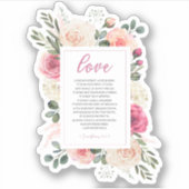 1コリント13:4-8愛は決して失敗しない シール (正面)