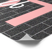 1コリント13:4-8聖書の聖句、レンガの壁 ポスター (角)