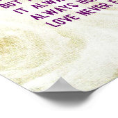 1コリント13:4-8聖書の聖句，ヴィンテージバラ ポスター (角)