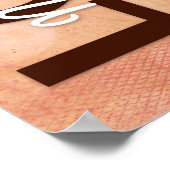 1コリント13:4-8聖書の聖句、ヴィンテージDotty ポスター (角)