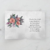 1コリント13:4-8聖書の花の結婚式 カード (内部)