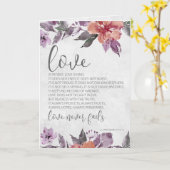 1コリント13:4-8聖書の花の結婚式 カード (黄色い花)