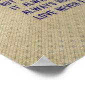 1コリント13:4-8聖書の詩，ヴィンテージタン ポスター (角)