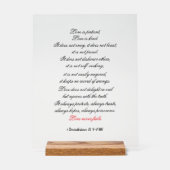 1コリント13:4-8 (NIV)アクリル標識 アクリルサイン (正面)