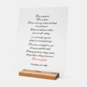 1コリント13:4-8 (NIV)アクリル標識 アクリルサイン (傾斜)