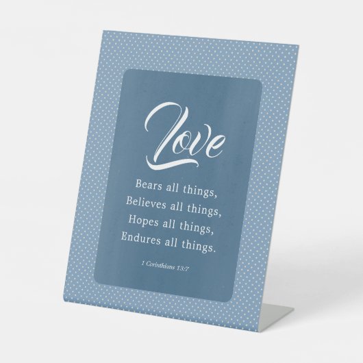 1コリント13:7愛は全てを負う 台座サイン (正面)