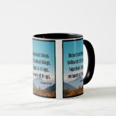 1コリント13:7聖書の聖なる書物、 経典Pic 2トーン マグカップ (正面右)