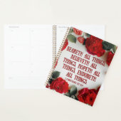 1コリント13:7聖書の聖句カレンダープランナー プランナー手帳 (ディスプレー)