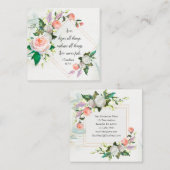 1コリント13:7-8愛は決して失敗しないバラ スクエア名刺 (正面/裏面)