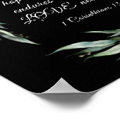 1コリント13:7-8愛は決して白い蘭を失敗しない ポスター (角)