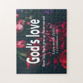 1コリント13:8愛はクリスチャンに決して失敗しない ジグソーパズル (縦)