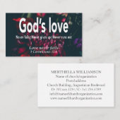 1コリント13:8愛は決して失敗しない聖なる書物、 経典 名刺 (正面/裏面)