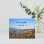 1コリント13:8愛は決して失敗しない。 ポストカード (スタンド正面)