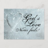 1コリント13:8神の愛は決して失敗しない ポストカード (正面)