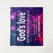 1コリント13:8神の愛は決して教会を滅ぼさない タペストリー (正面)