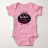1コリント13:8 | LOVE NEVER FAILSカスタムの写真 ベビーボディスーツ (正面)