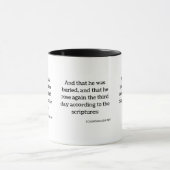 1コリント15:4 KJVバイブル聖なる書物、 経典2トーン マグカップ (中央)