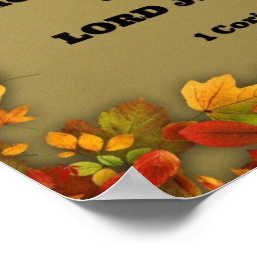 1コリント15:57しかし感謝してい神に行きなさい。 ポスター (角)