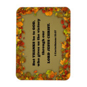 1コリント15:57しかし感謝してい神に行きなさい。 マグネット (縦)